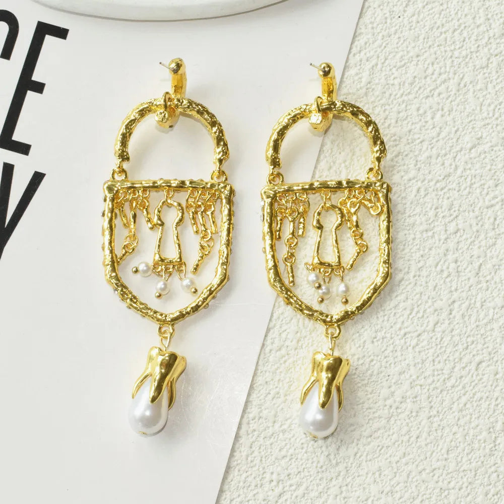 Baroque Style Vintage Resin Big Eyes Dangle Earrings For Women Jewelry New Arrival Fashion Exaggerated Lady Ears' Accessories