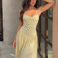 Polka Dot Print Halter Backless Pleated Long Dresses for Woman Summer White Dress Elegant Vacation Outfits