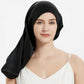 100% Mulberry Silk Bonnet Sleep Hair Cap Long Bonnets with Elastic Tie Band Adjustable Straps for Long Curly Dreadlock Braid