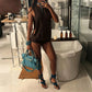 Woman 2 Piece Short Sets White Side Hollow Tank Top and Shorts Co Ords Sets Summer Holidays Outfits Woman