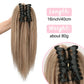 Synthetic 16Inch Claw Clip Ponytail Hair Extensions Waterfall Straight Ponytail Blonde Brown Heat Resistant Pony Tail Fake Hair