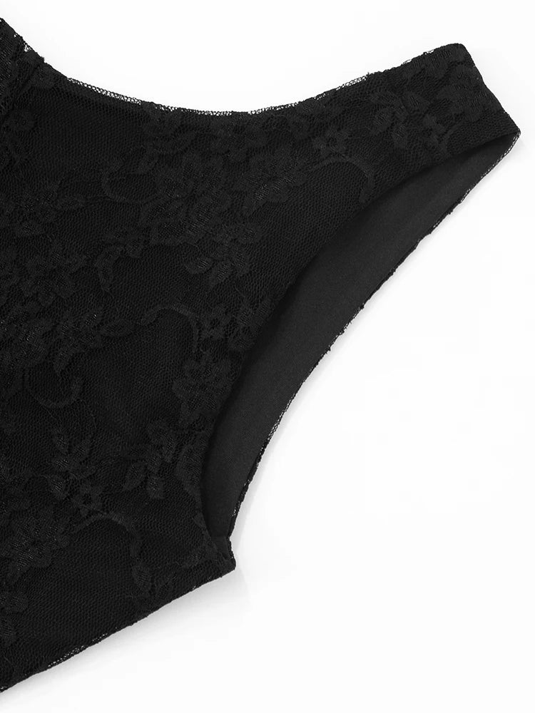 Lace Patchwork Playsuits Women o-Neck Sexy Backless Sleeveless Skinny Peach Hip Hottie Midnight Club Party Romper