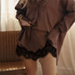 Lace Half Slip Satin Skirt Women Low Waist Lace Trim Mini Skirt Patchwork A Line Short Skirts Y2K Club Fairy Underskirt