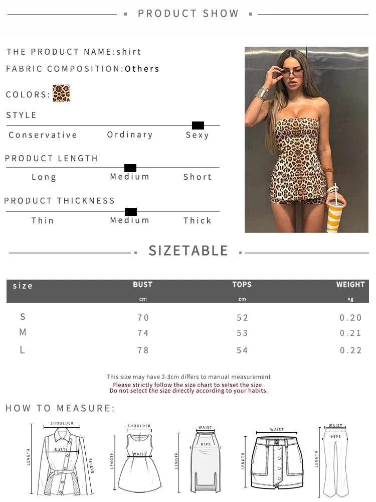 Sleeveless Coquette Party Sexy 2 Piece Set Women Wild Leopard Print Tight Tops+Bike Short Midnight Club Stretch Suits