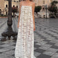 Spaghetti Strap Floral Lace Maxi Dress Women Sheer See Through Long Sundress Beach Cover Up Summer Vacation Party