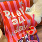 Cute Striped Color Block Bow Letter Graphic Home Blanket