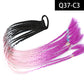 Synthetic Colored Braided Ponytail Hair Extension Rainbow Color Braids Pony Tail With Elastic Band Girl's Pigtail