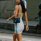 Polka Dot Patchwork Dress+Bandage Headscarf Woman Low-Neck Backless Skinny Peach Hip High Street Fashion Mini Bodycon