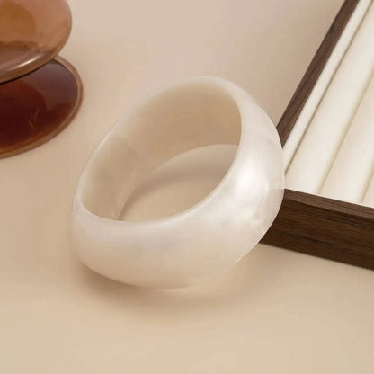 4 Styles Vintage Punk Stackable Resin Metal Bangle Bracelet Creative Irregular Chunky Wide Bangles Daily Jewelry 2026 New