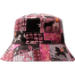 Patchwork Print Bucket Hat with Floral Pattern, Retro Mixed Block Sun Hat for Daily Outdoor, Chic Aesthetic Headwear