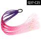 Synthetic Colored Braided Ponytail Hair Extension Rainbow Color Braids Pony Tail With Elastic Band Girl's Pigtail