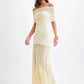 Off-shoulder Backless Sexy Maxi Dress For Women Gown Fashion Mesh Strapless Sleeveless Bodycon Long Dress Elegant
