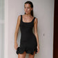 Sleeveless Ruffled Dresses for Summer Women Fashion Sexy Black Mini Dress