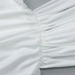 Trendy Asymmetrical Tops for Woman Streetwear Clothing Twisted One Shoulder Ruched Tank Tops White