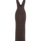Sexy Hollow Backless Dress Women Fashion Sequin Applique Swing Collar Sleeveless Elegant Evening Party Club Bodycon