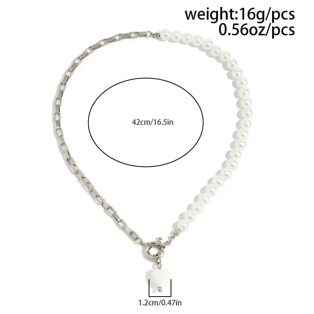 Elegant Ceramic Love Heart Pendant Choker Necklace for Women 2026 New Trend Goth Imitation Pearl Chain Wedding Jewelry