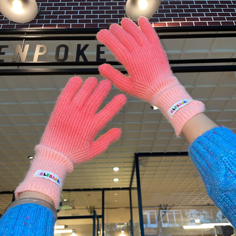 2025 Winter New Arrivals Gradient-colored Rubber-coated Casual Gloves For Woman