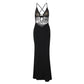 Black Lace Sexy Dresses for Woman Summer Clothes Deep V Neck Backless Maxi Dress