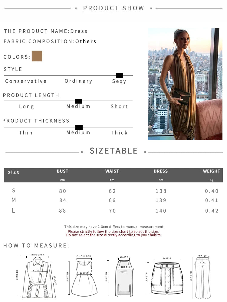 Coquette Ruched Halter Dress Women Deep v-Neck Backless Sleeveless Sexy Elegant Prom Cocktail Party Stretch Bodycon