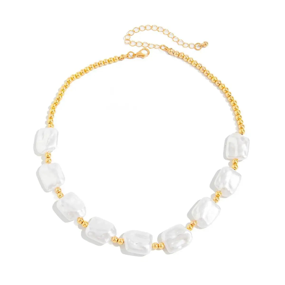 Bohemia Imitation Peal Chokers Necklace for Women Wedding Bridal Simple Adjustable Beads Chain Y2K Jewelry Accessories