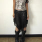 Y2K Lace Sheer Poncho Women Tassel Trim Cape Top Hollow Out Mesh Cropped Shawl Bohemian Beach Cover Up Retro Streetwear