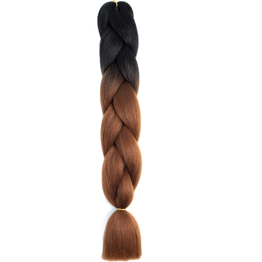 24 Inch Jumbo Box Braids Extensions Synthetic Braiding Hair DIY Hair Braids For Children Pink Purple Yellow Gray