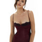 Patchwork Lace Dress Women Low-Neck Sleeveless Skinny Elasticity Sexy Midnight Hottie Dinner Party Summer Bodycon