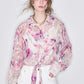 2025 Spring New Arrivals Retro Floral Thin Lace Shirt Women's Sweet Chiffon Casual Top