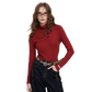 Women's Turtleneck Knit Sweater with Solid Color, Casual Slim Long Sleeve Pullover for Daily Wear, Basic Fall Winter Top