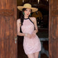 Sequin Dress Women Hlater Backless Sleeveless Skinny Patchwork Zipper Summer Sweet Midnight Chic Fashion Mini Bodycon