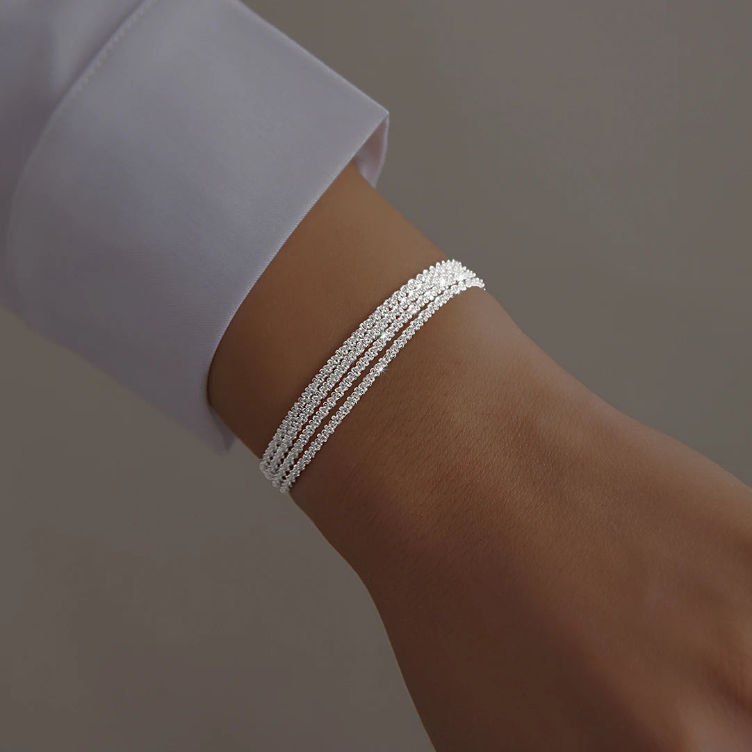 Unique Goth Twisted Rope Chain Bracelet for Woman Vintage Hip Hop Metal Link Charm Bangles Couple Friends Hand Jewelry