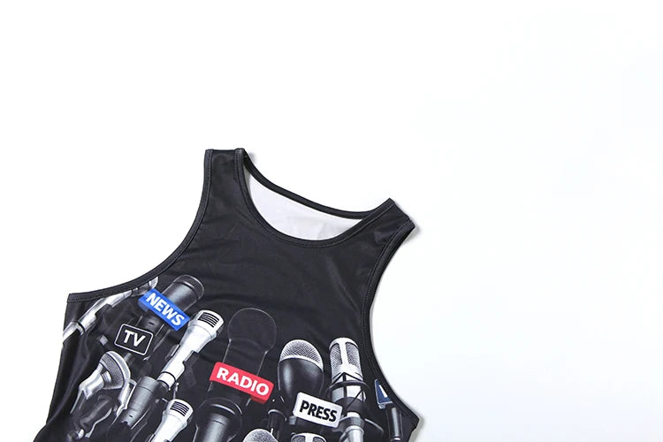 Sexy Fashion 2 Piece Set Woman Summer Trend o-Neck Shape Waist Tank Tops+Reflection Design Shorts Street Style Suits