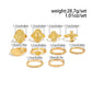 10Pcs/Set Exquisite Elegant Irregular Geometry Finger Rings Women Creative Romantic Wedding Banquet Jewelry Accessories