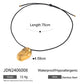 Trendy Stainless Steel Waterproof Irregular Geometric Metal Wax Rope Necklace Gold Silver For Women Jewelry Gift