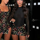 Sequins Sexy Mini Skirt Women Fashion Multicolour Pattern Sparkle High Waist A-line Sexy Beach Club Party Hot Skirts