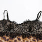 Leopard Print Sexy Dress for Woman Night Club Outfits Lace Trim Spaghetti Strap Backless Mini Dresses