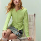 Fresh Girly Drawstring Waist Round Neck Fitted Knit Cardigan For Women