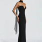 Off-shoulder Backless Sexy Maxi Dress Women Gown Elegant Zipper Halter Sleeveless Bodycon Club Party Long Dresses
