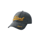 Unisex Grey Baseball Cap with Gold Embroidered Letter, Casual Adjustable Sun Hat for Daily Outdoor Use