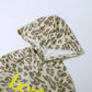 Leopard Tracksuit 2-Piece Set Women Letter Print Zip Hooded Crop Jacket+Leggings Casual Stretch Sporty Street Outfits