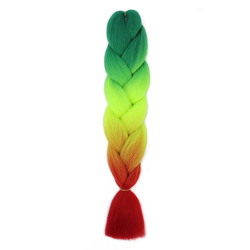 24 Inch Jumbo Braids Extensions Synthetic Braiding Hair Afro Ombre Color kanekalon Hair for Children Braid