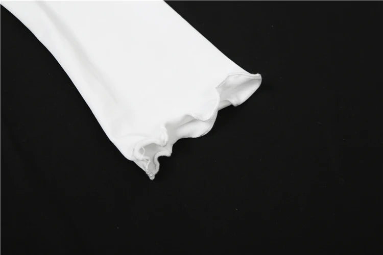 Sexy Diamonds Seashell Women 2 Piece Set Y2K Crew Neck Full Sleeve Bodysuits+Knot Cross Mini Skirts Matching Clubwear