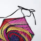 Sexy Backless Mini Dress Woman Colorful Print Lace-Up Halter Off Shoulder Skinny Wrap Hip Midnight Club Party Bodycon