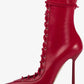 2026Spring/Summer New Lace Up Short Cool Boots Side Zipper Banquet Slimming High Heels Sexy Knee Length Women's Boots