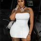 Sexy Hottie Dress Women Fashion Classic Chic Sleeveless Stretch Skinny Wild Party Club Street Peach Hip Mini Bodycon
