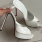 2026 Summer Women's Pointed Toe Open Toe Stiletto Cool Slippers Fashion Women's Wedding Dance Shoes