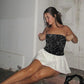 Sparkle Sequin Strapless A-line Mini Dresses Women Sexy Party Dress Summer 2025 Black Night Club Outfits