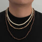 3Pcs/Set Unique Irregular Coconut Husk Wooden Beads Chokers Necklace for Men Vintage Adjustable Chain Daily Jewelry New