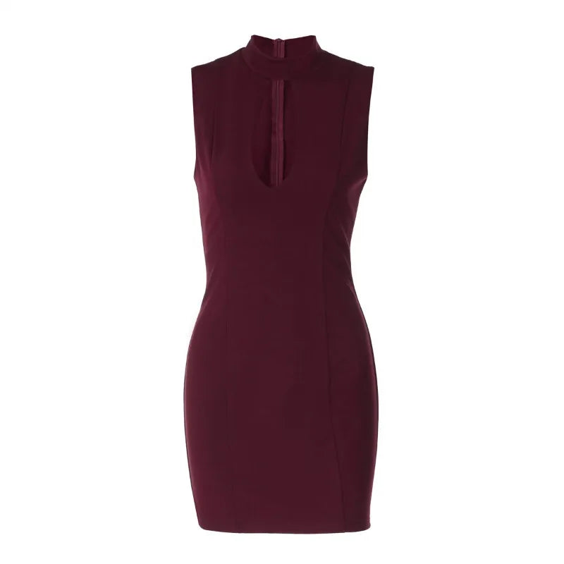 Back Zipper Sleeveless Hollow Mini Dress Club Wear Sexy Black Bodycon Dresses for Women Summer Clothes 2026