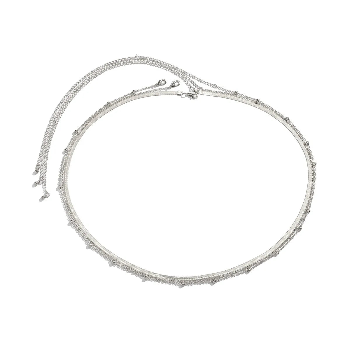 Sexy Flat Snake Chain Waist Belly Belt for Women Summer Beach Bikinis Simple Body Chain Festival Jewelry Accessories